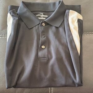 Grand Slam Black Polo with Cream Stripes